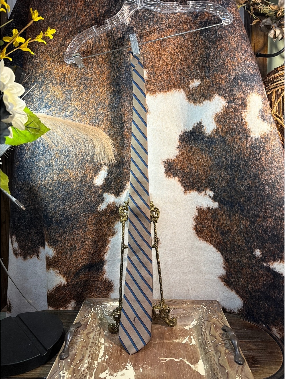 Yves Saint Laurent Classic Striped Silk Tie